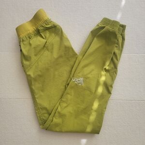 La Sportiva Mantra Rock Climbing Pants Green Yellow Womens Small